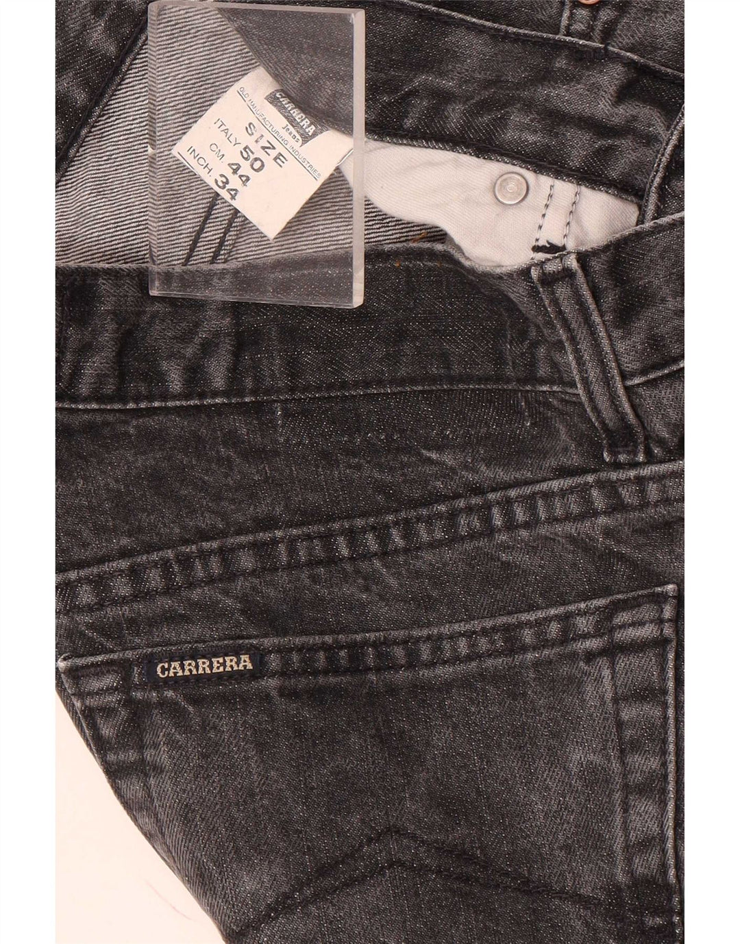 Vaqueros rectos para hombre Carrera W34 L30 Algodón gris