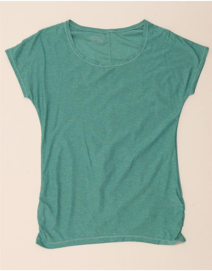 EDDIE BAUER Womens T-Shirt Top UK 14 Medium Turquoise Polyester Vintage Eddie Bauer and Second-Hand Eddie Bauer from Messina Hembry 