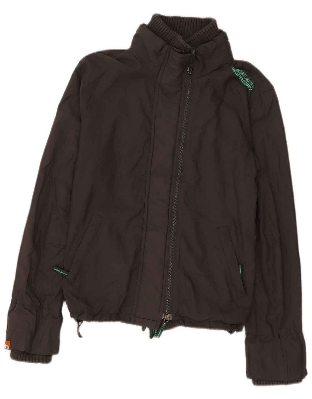 Superdry Chaqueta Bomber para Mujer UK 46 Grande Nylon Gris