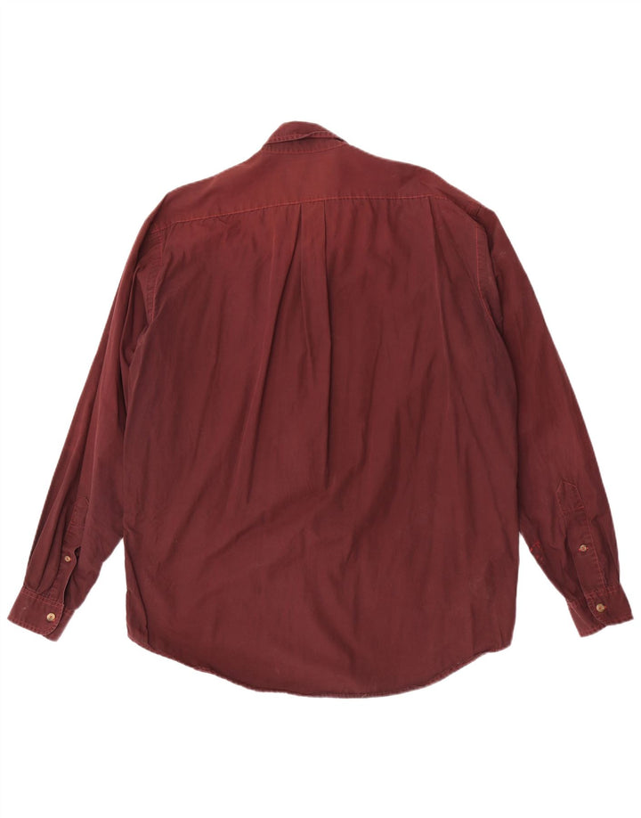 Marlboro Classics Camisa para hombre grande granate