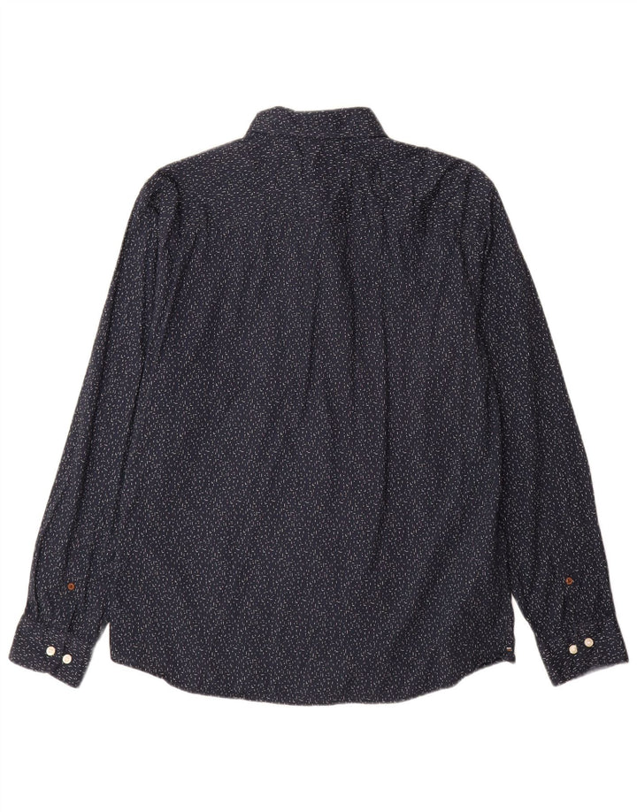 Camisa Jack & Jones Hombre XL Algodón Moteado Azul Marino