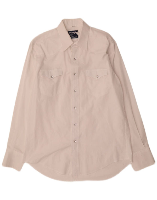 Wrangler Camisa alta para hombre Talla 16 Poliéster blanco grande