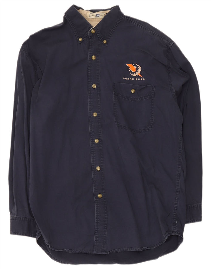 Camisa Lee Hombre Azul Marino Medio Algodón