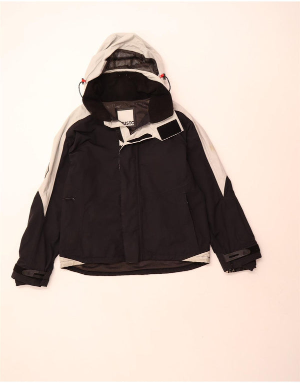 Musto Chaqueta impermeable con capucha para hombre UK 40 Large Negro Colorblock Poliamida