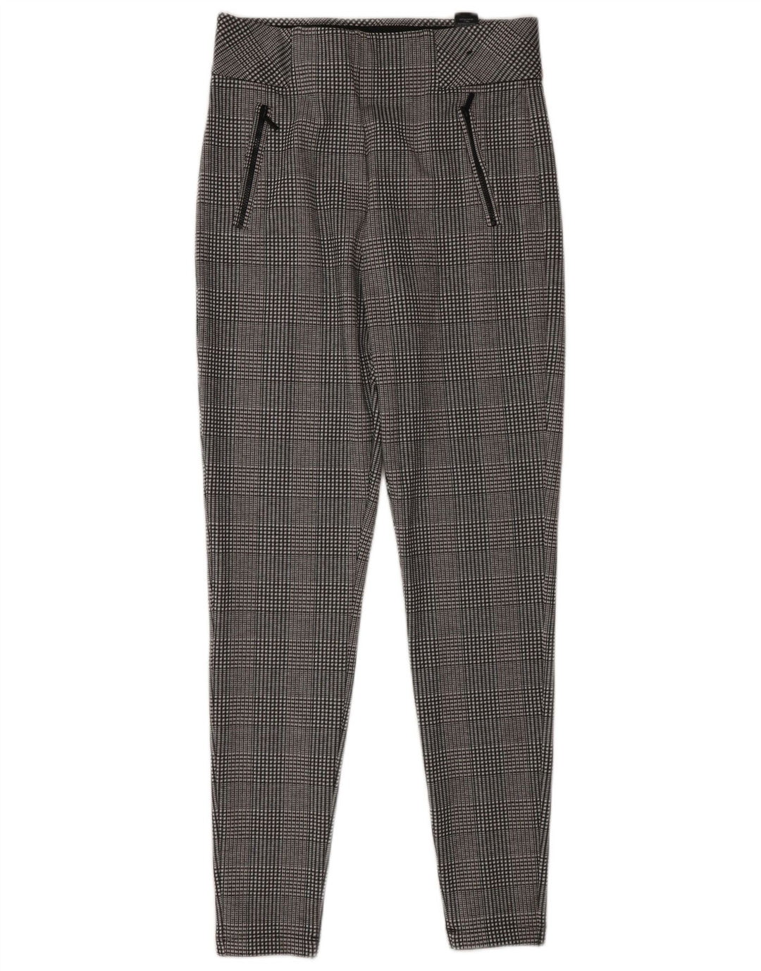 Marks & Spencer Leggings para mujer Reino Unido 10 Pequeño Gris Pata de gallo Poliéster