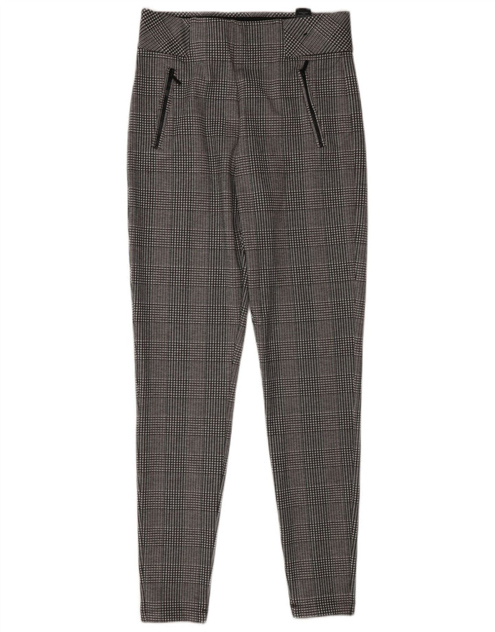 Marks & Spencer Leggings para mujer Reino Unido 10 Pequeño Gris Pata de gallo Poliéster