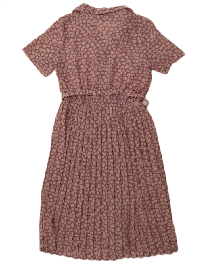 Vestido largo para mujer Classics UK 46 Poliéster con estampado animal morado grande
