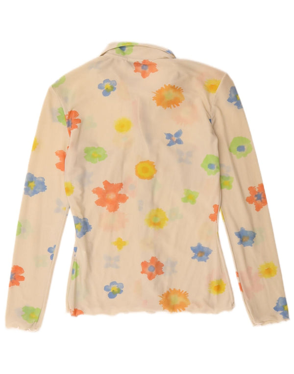 Max & Co. Blusa camisera para mujer UK 40 Mediana Off White Floral