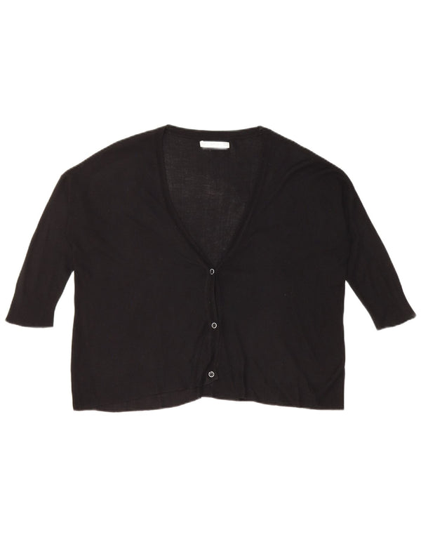 Zara Jersey Bolero Extragrande de Manga 1/2 para Mujer UK 10 Small Black
