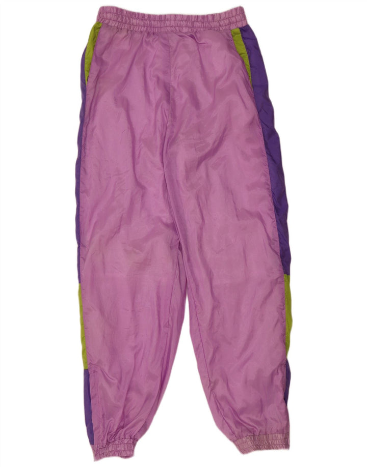 VINTAGE Pantalones de chándal para hombre Joggers Medium Purple Colourblock