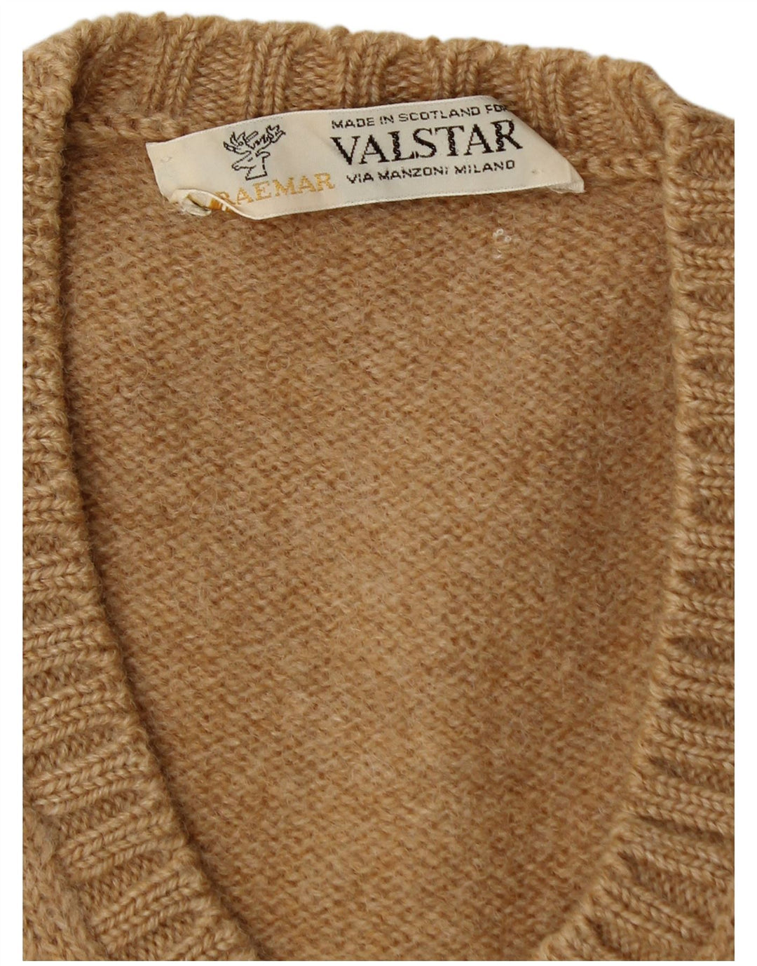 Valstar - Jersey con cuello en V para hombre, talla grande, color beige