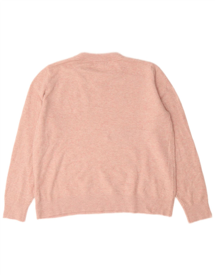 Marks & Spencer Jersey de cuello redondo para mujer UK 44 Poliéster rosa medio
