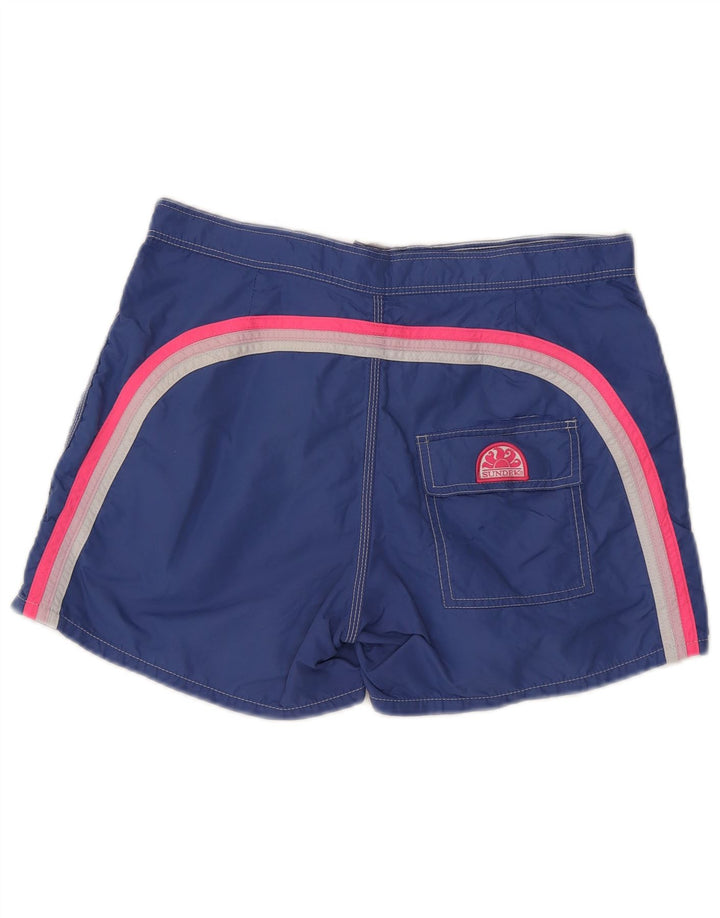 Bañador Sundek Hombre De Nylon A Rayas Azul Medio