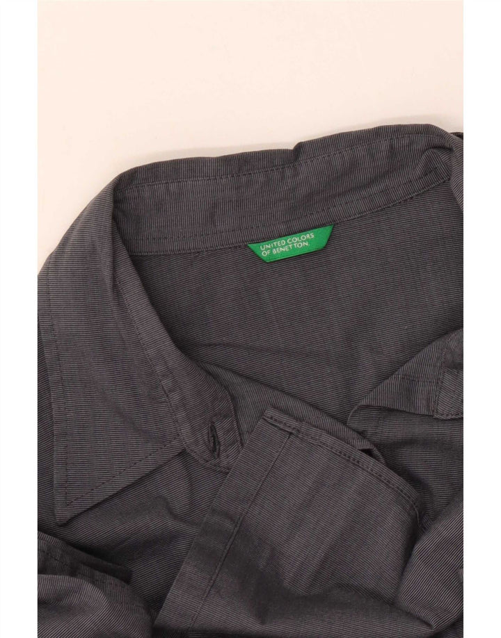 Camisa Benetton Mujer ES 46 Grande Gris Raya diplomática