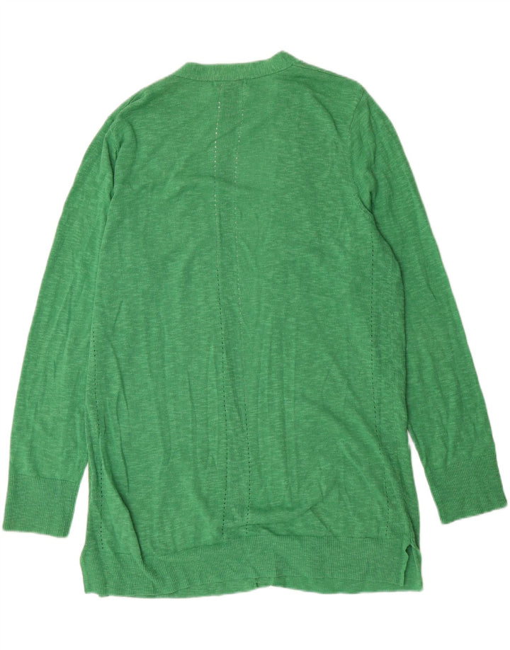 Cárdigan largo y abierto para mujer de White Stuff, talla grande, algodón verde, talla 40