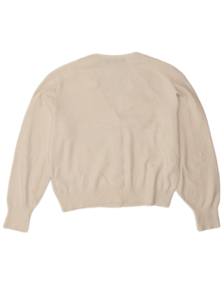Marks & Spencer - Cárdigan para mujer, talla 40, talla mediana, viscosa blanca