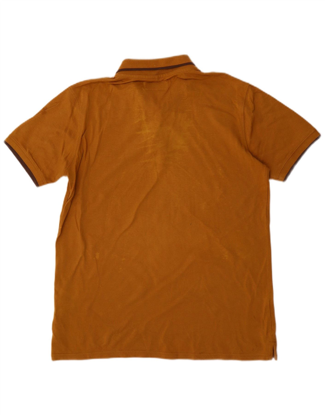Polo Carrera Regular Fit para hombre de algodón amarillo grande