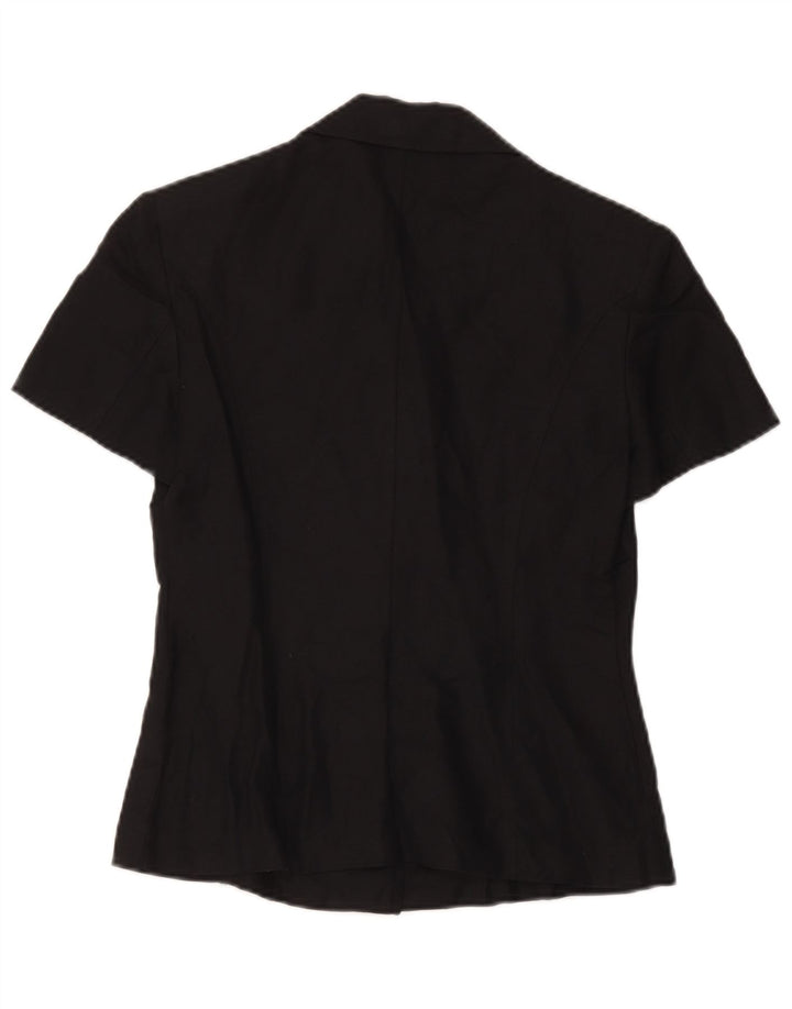 Max & Co. Chaqueta tipo blazer de manga corta con 3 botones para mujer, talla 40, color negro