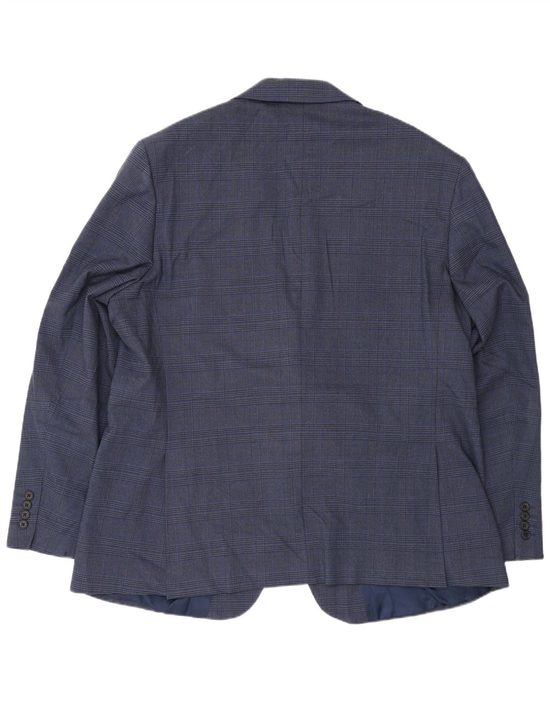 Marks & Spencer Chaqueta tipo blazer de 2 botones para hombre UK 48 2XL Pata de gallo azul