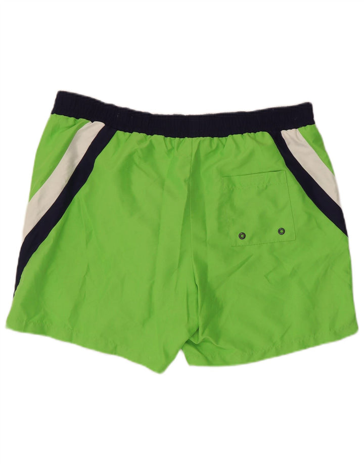 Fila Hombre Bañador Corto Poliéster Color Block Verde Medio