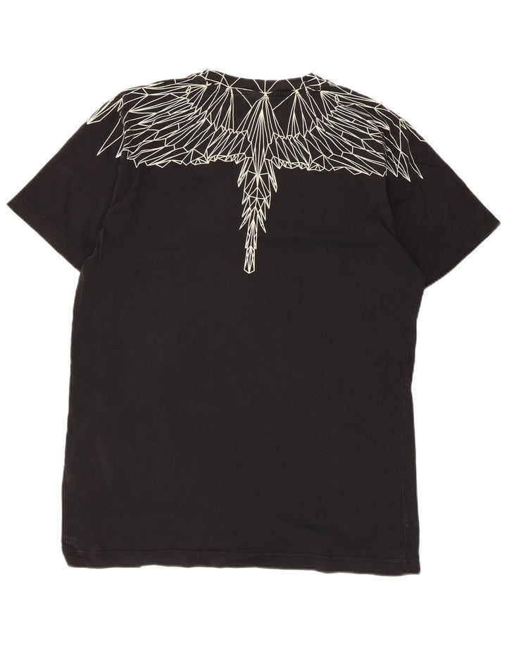 Marcelo Burlon Camiseta gráfica para hombre Top Medium Black Cotton