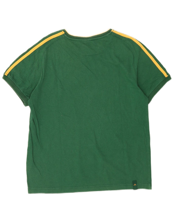 Adidas Camiseta Hombre Top UK 36/38 Small Verde Algodón