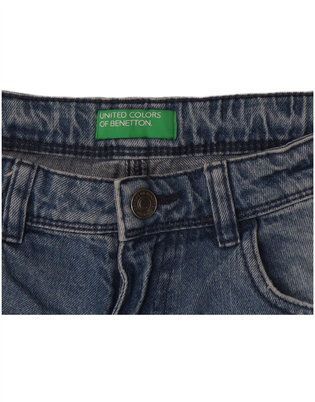Benetton Shorts Vaqueros Mujer W26 Small Azul