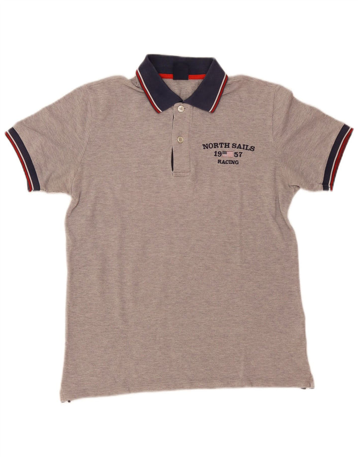 NORTH SAILS Polo gráfico para hombre XS Algodón gris con bloques de color