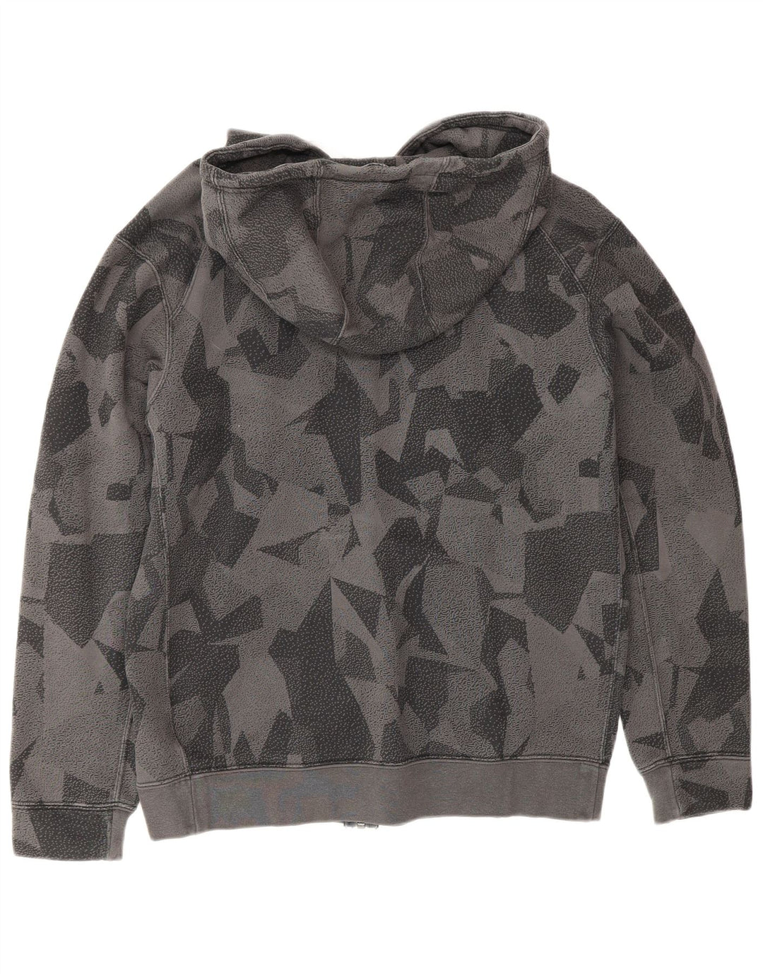 NIKE Sudadera con capucha y cremallera para hombre, color gris medio, geométrico