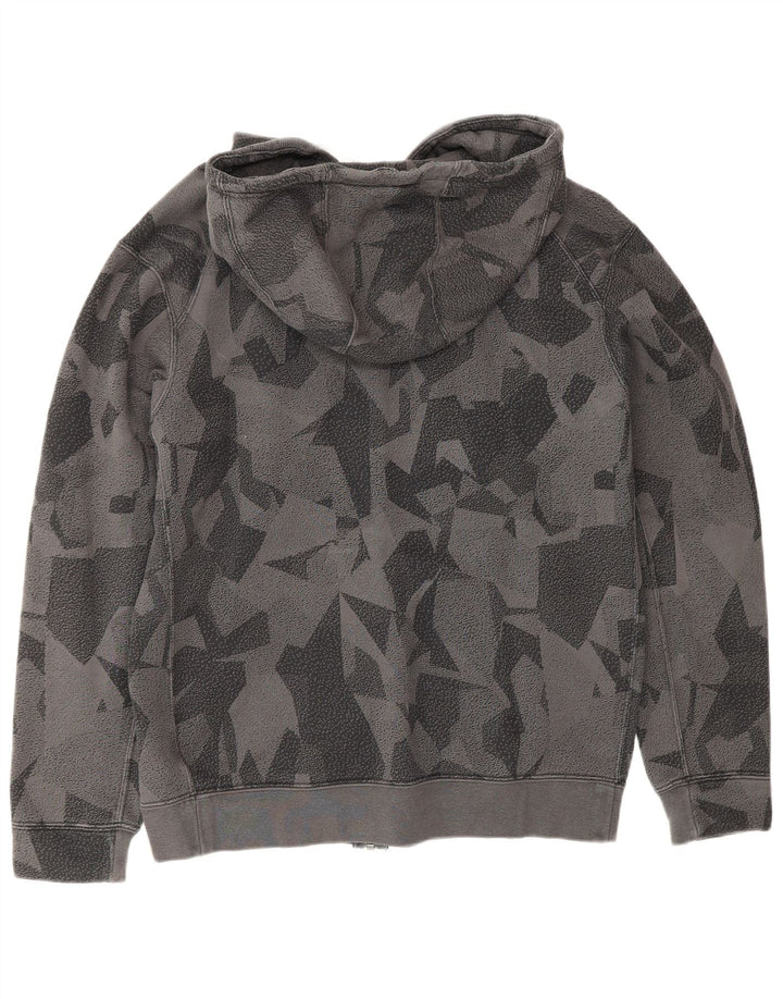 NIKE Sudadera con capucha y cremallera para hombre, color gris medio, geométrico