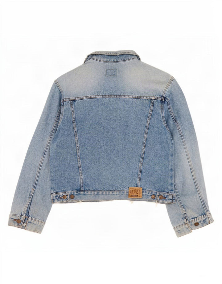 Vintage hombres chaqueta de mezclilla Reino Unido 42 XL algodón azul