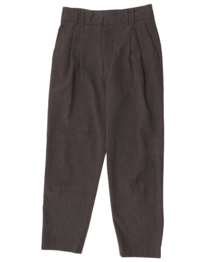 Zara Mujer Pantalón De Traje Pegged EU 36 XS W26 L26 Poliéster Gris