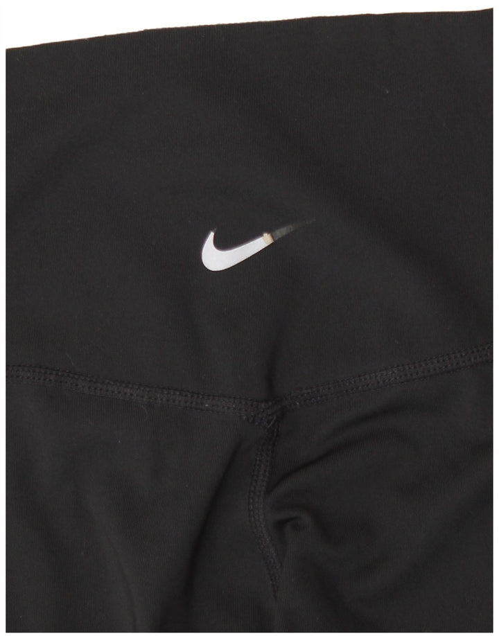 Nike Leggings gráficos Dri Fit para mujer UK 12 Mediano Negro Poliéster