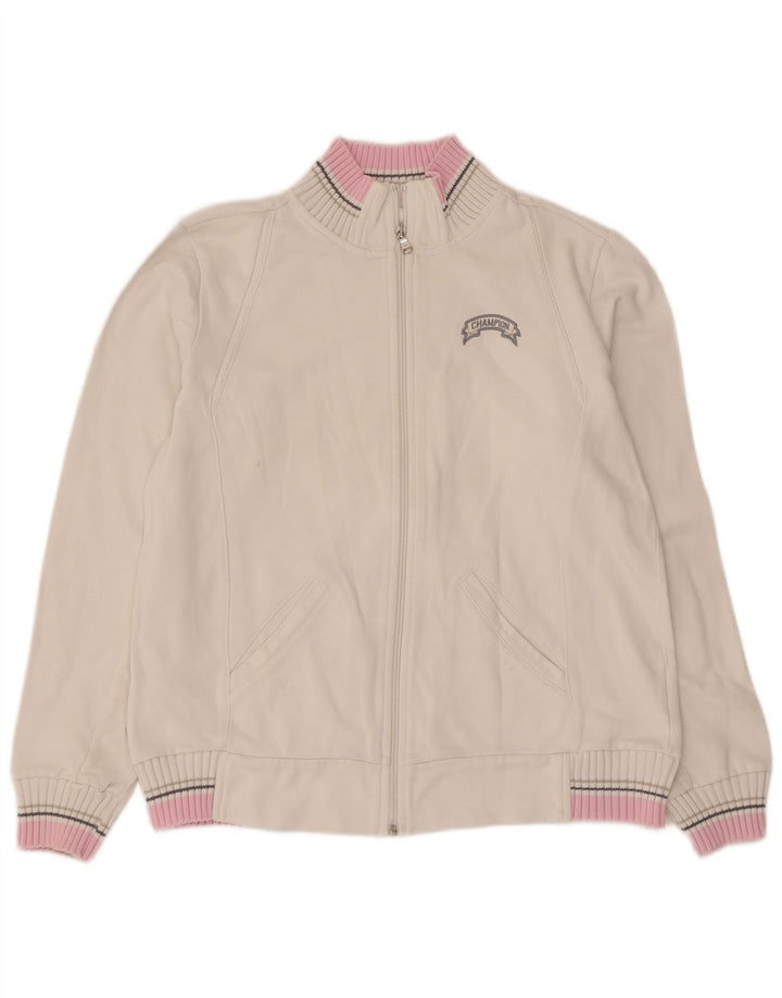 Champion Chaqueta de chándal para mujer UK 40 Mediana Blanco Colorblock Algodón