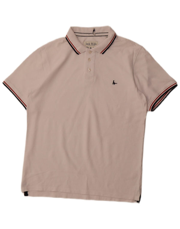 JACK WILLS Polo Hombre Algodón Blanco Mediano
