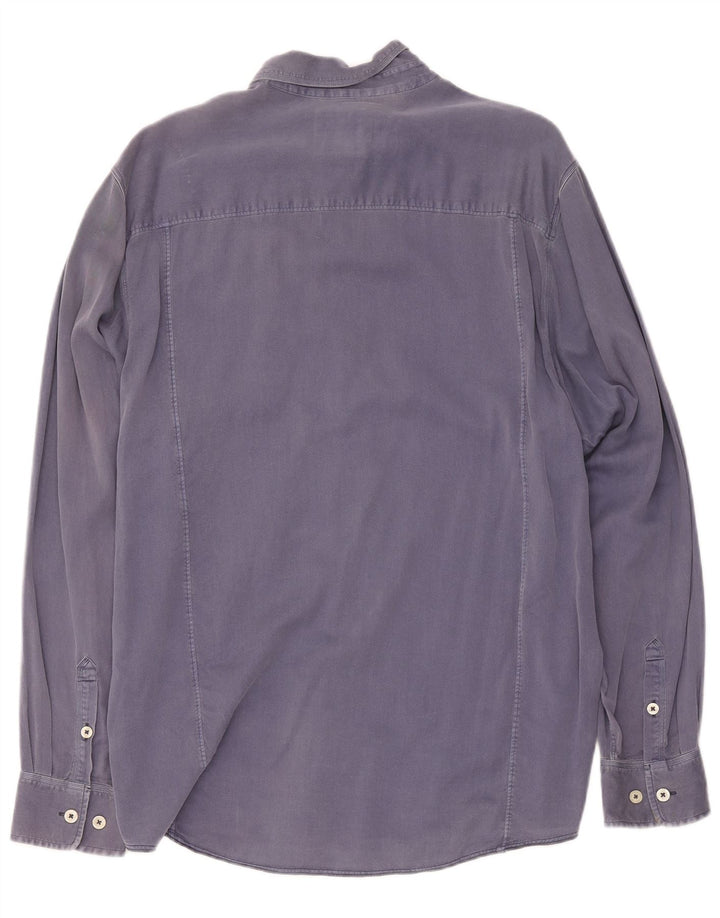 Camisa Tommy Bahama para hombre grande de algodón azul marino