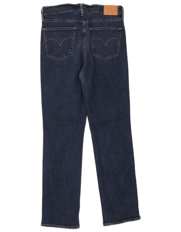 Levi's Womens 724 High Rise Straight Jeans W29 L28 Blue Lyocell