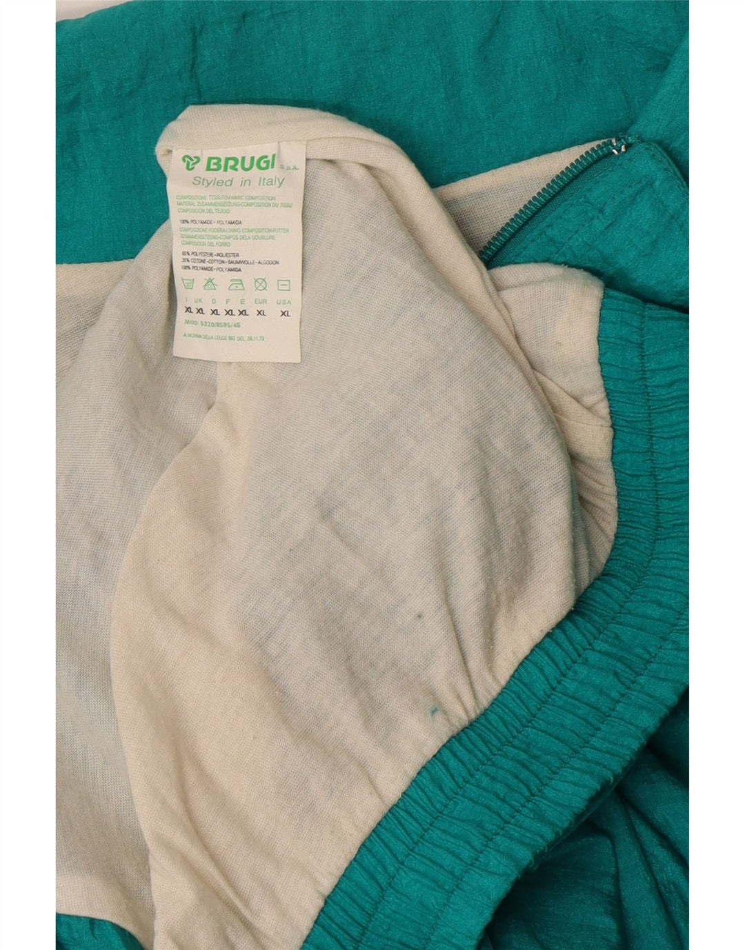 Brugi Hombre Gráfico Chándal Top Chaqueta XL Turquesa Poliamida