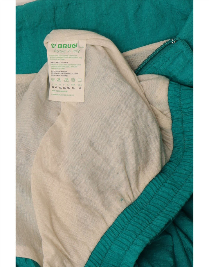 Brugi Hombre Gráfico Chándal Top Chaqueta XL Turquesa Poliamida