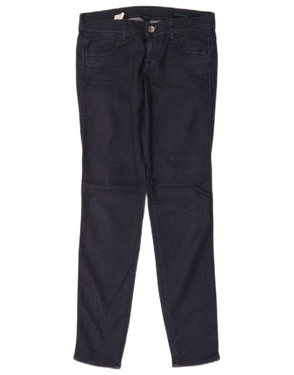 Benetton Vaqueros Jegging para Niña 11-12 Años W26 L28 Azul Marino Algodón