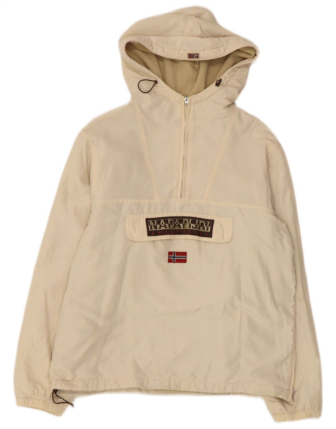 NAPAPIJRI Chaqueta anorak con capucha y estampado gráfico para niño 15-16 años Nylon beige
