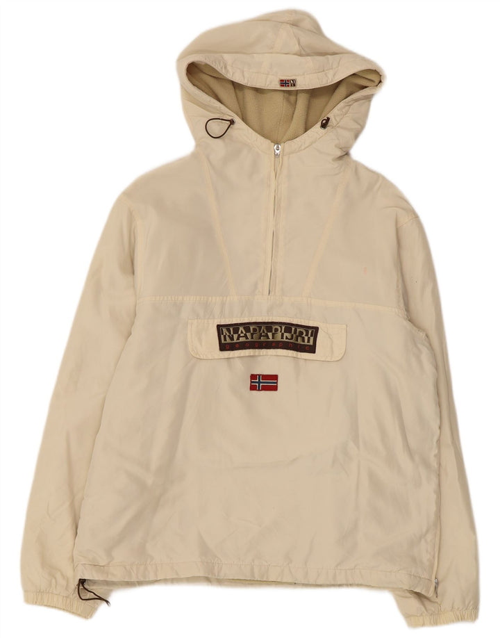 NAPAPIJRI Chaqueta anorak con capucha y estampado gráfico para niño 15-16 años Nylon beige