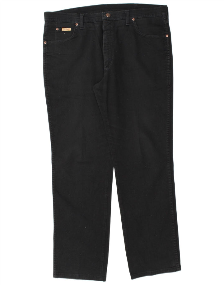 WRANGLER Vaqueros rectos Texas para hombre W38 L32 Algodón negro