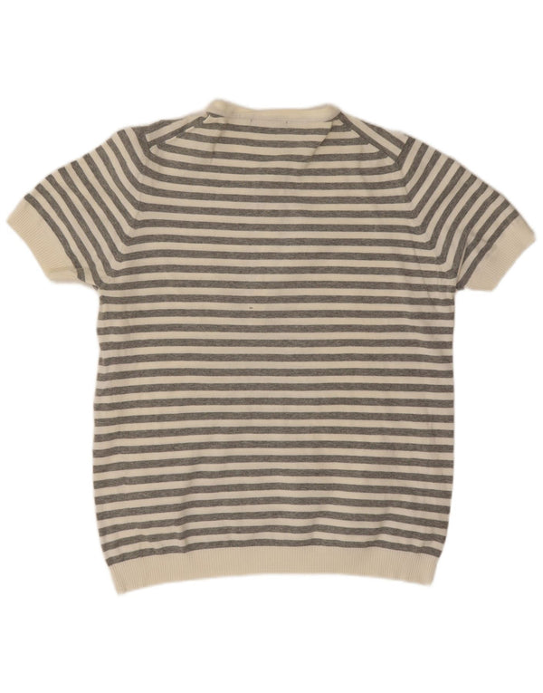 Zara Polo Hombre Rayas Gris Grande