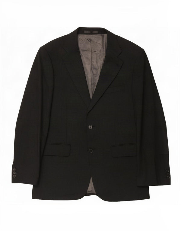 Marks & Spencer Chaqueta tipo blazer de 2 botones para hombre UK 38 Medium Black New Wool