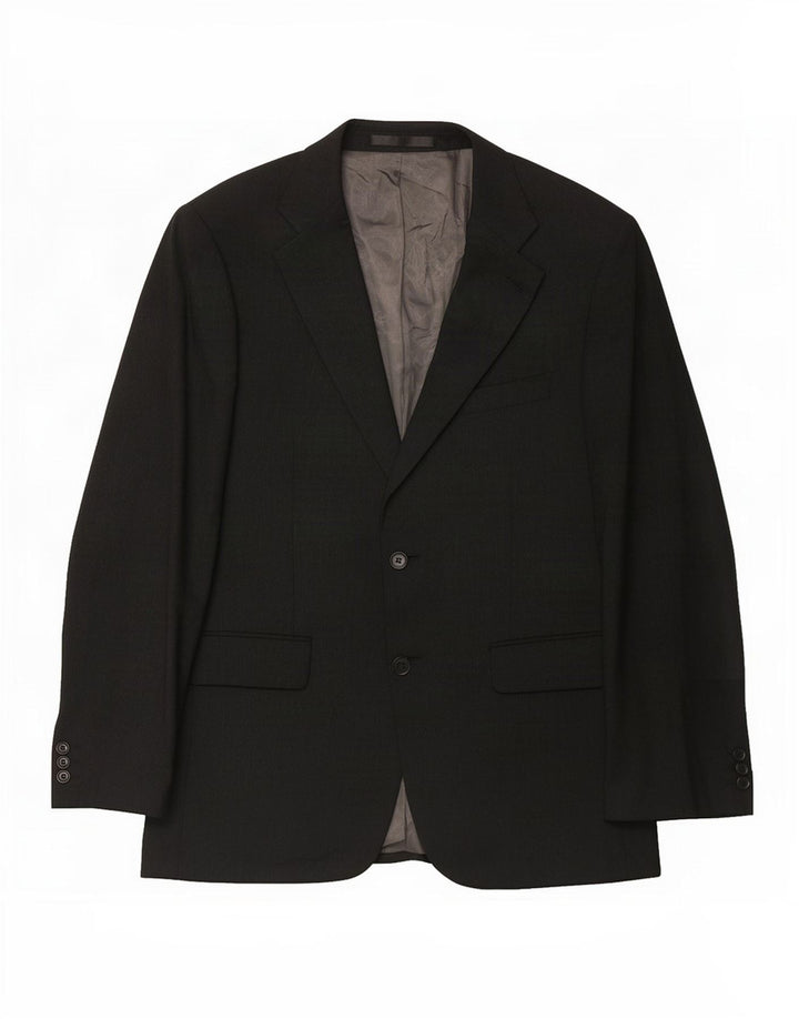 Marks & Spencer Chaqueta tipo blazer de 2 botones para hombre UK 38 Medium Black New Wool