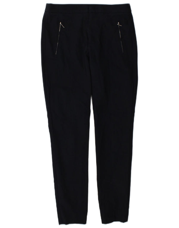 Zara Mujer Pantalones Casuales Pitillo Pequeños W26 L28 Algodón Azul Marino