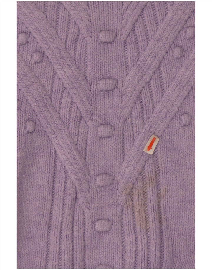 Marks & Spencer Jersey con cuello alto para mujer, talla 44, color morado mediano