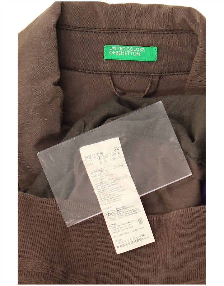 BENETTON Chaqueta Bomber Hombre IT 52 XL Algodón Marrón