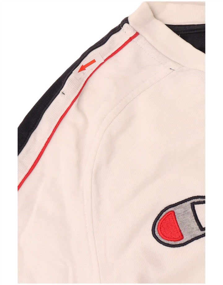 Champion Sudadera Con Estampado Gráfico Jumper Medium White Colorblock